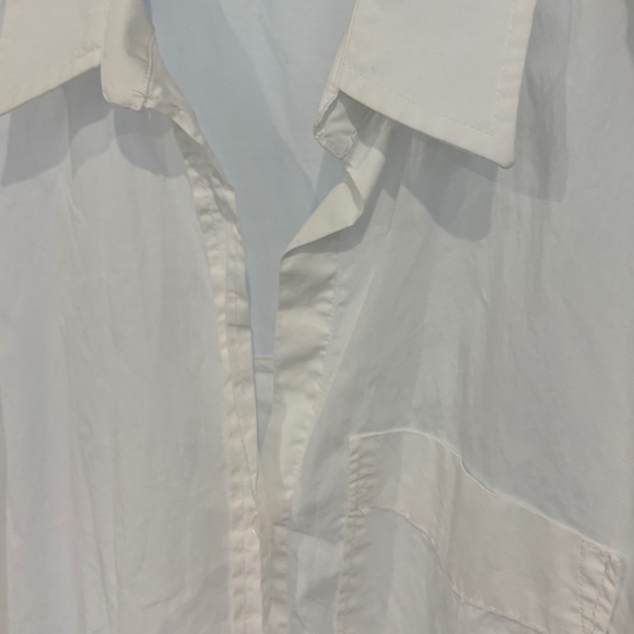 Women's Zara Oversized White Button Down Long Sleeve Shirt Size M - Picture 2 of 7